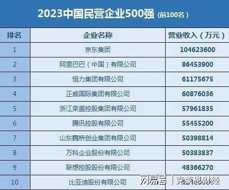 2023年中国民营企业500强榜开云APP 开云官网入口单前10名你都了解吗？(图3)